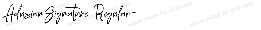 AdusianSignature Regular字体转换